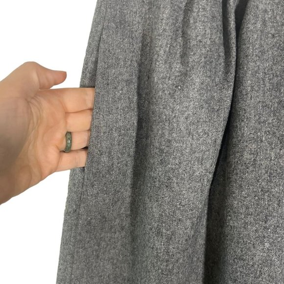 Vintage 90s Evan Picone Grey Wool Blend A Line Knee Length Small - Picture 3 of 9